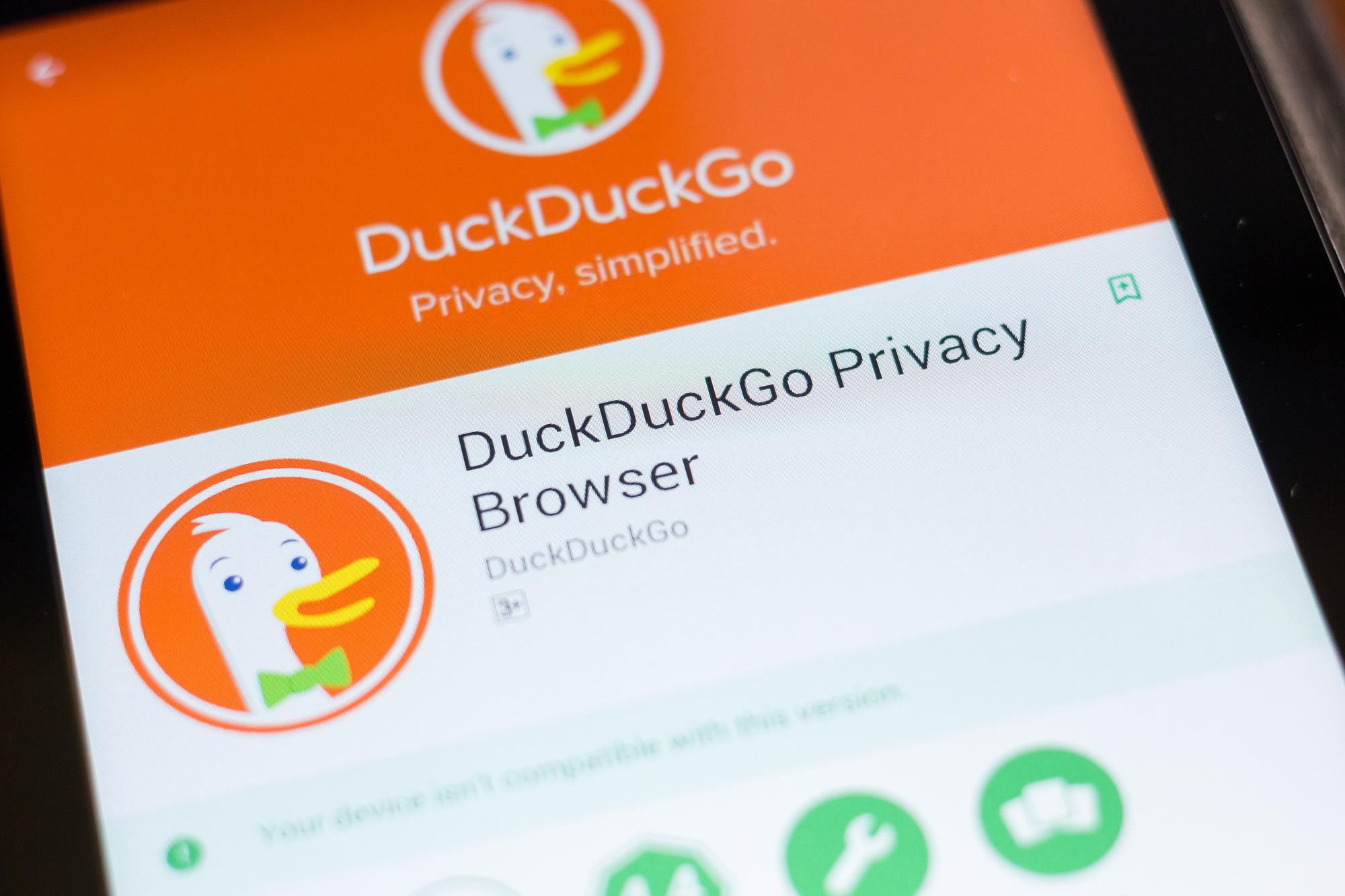 DuckDuckGo Browser auf einem Handy