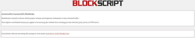 blockscript blocked.com Streamworld.to