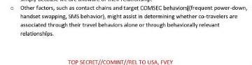 Snowden-Dokument zu "Cotraveller" und "COMSEC behaviors"