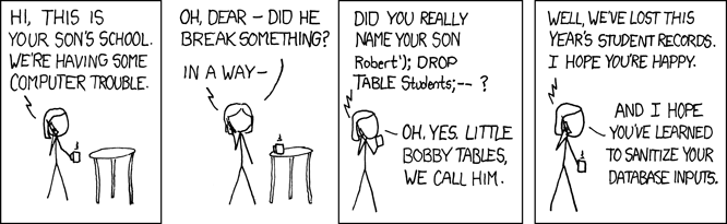 SQL Injection - Bobby Tables