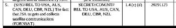 Ausschnitt aus den Snowden-Dokumenten, dass JSA in Bad Aibling Satelliten-Kommunikation abfängt