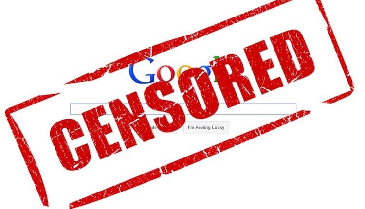google censored, Zensur